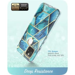 For Google Pixel 5 Case (2020 Release) I-BLASON Cosmo Full-Body Glitter Marble Bumper Case Cover with Built-in Screen Protector