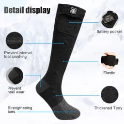 Snow Deer Winter Heated Sock Thermal Stockings Woman Men Ski Camping Warm Socks Sports Rechargeable Battery Foot Warmer
