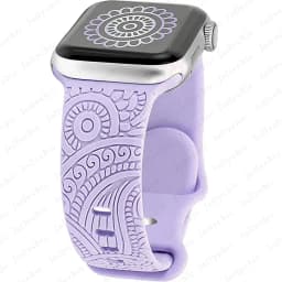 Engraved Band for Apple Watch 44MM 49mm 40mm 41 45mm 38/42mm Leopard Silicone Sport Strap for IWatch Series Ultra 8 7 6 SE 5 4 3