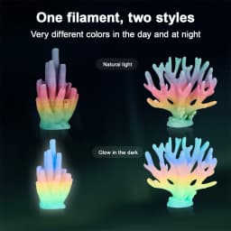 Eryone 1KG Glow In The Dark PLA Filament Premium 3D Print 1.75mm (Absorbs Sunlight or Daylight), PLA Filament Glow in The Dark