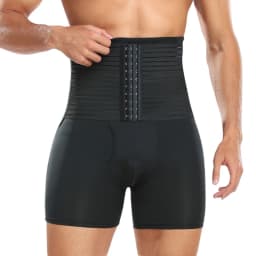 New Men Padded Boyshorts Butt Lifter High Waist Tummy Control Shorts with Buckle Hip Enhancer Compression Belly Shaper Panties