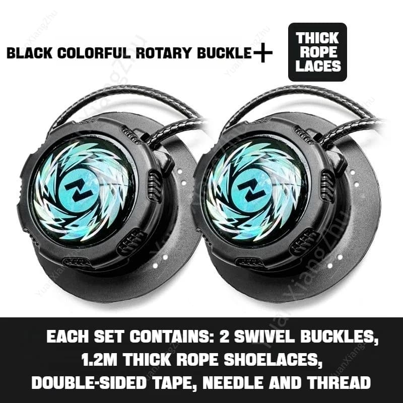 Automatic Shoelaces Without ties Swivel Buckle Elastic Laces Sneakers Adult Kids No Tie Shoe laces Thick Round Shoelace 1Pair