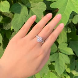 Newshe 925 Sterling Silver Wedding Rings Set for Bride 3.2Ct Halo Oval Cut AAAAA Cubic Zircon Fine Jewelry