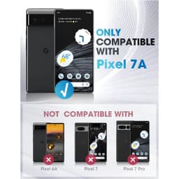 For Google Pixel 7A Case (2023) I-BLASON Armorbox Lite Slim Protective Bumper Case with 2Pcs Tempered Glass Screen Protectors