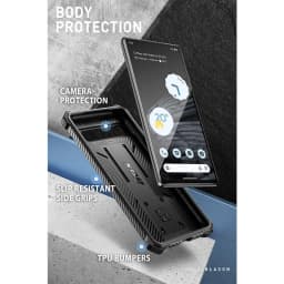 For Google Pixel 7A Case (2023) I-BLASON Armorbox Lite Slim Protective Bumper Case with 2Pcs Tempered Glass Screen Protectors