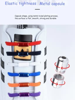 New Elastic No Tie Shoe laces Flat Shoelaces For Kids and Adult Sneakers Shoelace Quick Lazy Metal Lock Laces Shoe Strings