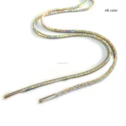 Luxury Rhinestone Shoelaces Rainbow Diamond Shoe laces Sneakers Laces Shoes Round Shoelace 100/120/140/160CM 1Pcs DIY Strings