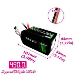 CNHL 2S 3S 7.4V 11.1V Shorty Lipo Battery 4400mAh 6200mAh 90C Soft Pack with 8awg Copper Wire for RC Car Boat Truck Airplane