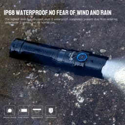 High Power Led Flashlights Trustfire MC5 3300 Lumens Rechargeable Edc Magnetic Charging Use 21700 Battery Power Indicator Torchs