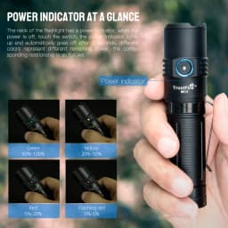 High Power Led Flashlights Trustfire MC5 3300 Lumens Rechargeable Edc Magnetic Charging Use 21700 Battery Power Indicator Torchs