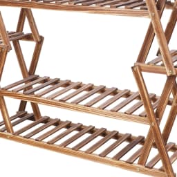 8 Tier Tall Large Capacity Wood Plant Stand Steady Flower Shelves for Patio Porch Balcony
