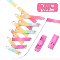 Rainbow Magnetic Lock Shoelaces Elastic Sneaker Laces Adults Kids 8MM Wide Flats Rubber No Tie Shoe laces Shoe Accessories