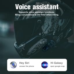 2pcs Fodsports V6S Motorcycle Intercom Bluetooth Helmet Headset 6 Riders 1000m Waterproof Interphone BT5.0,FM Radio
