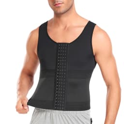 Men Slimming Body Shaper Vest Shirt Abs Abdomen Waist Trainer Corset Tummy Control Compression Tank Top Sleeveless Shapewear