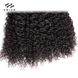 UNice Hair Virgin Human Hair Bundles Burmese Curly Hair 3 Bundles 100% Human Hair Extension Natural Color Hair Weaves 8-26Inch
