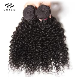 UNice Hair Virgin Human Hair Bundles Burmese Curly Hair 3 Bundles 100% Human Hair Extension Natural Color Hair Weaves 8-26Inch