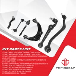 TOPICKSAP 12pcs Front Suspension Kits Upper Lower Control Arm Sets for MAZDA 6 2003 2004 2005 2006 2007 2008