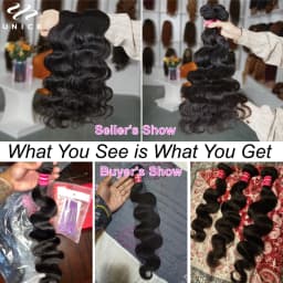 UNice Hair Body Wave Bundles 1/3 Pcs/Lot Natural Color 12A Grade Virgin 100% Human Hair Bundles Sew-In Human Hair Extensions
