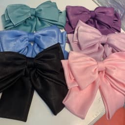 Fashion Pink Big Bow Hairpin Women's Bows Hair Accessories Long Ribbon Hair Clip for Girls Sweets Four-layer Satin Chiffon Bow