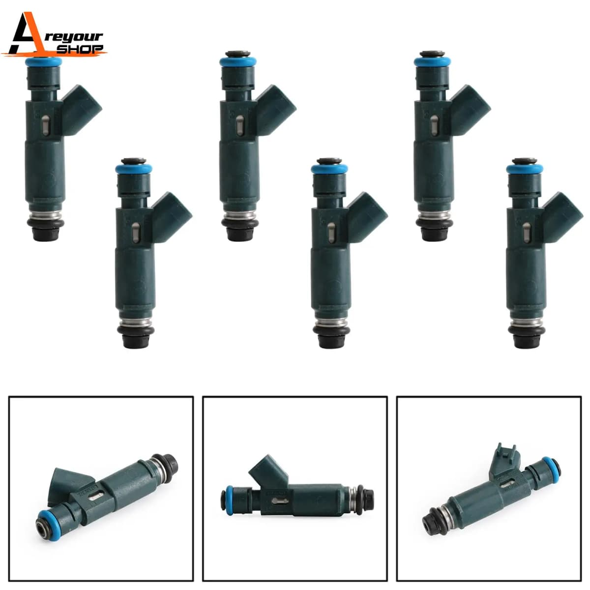 Areyourshop 6PCS Fuel Injectors Fit For Mazda 6 2003-2008 MPV 2002-2006 3.0L 2M2EA7B Car Auto Parts