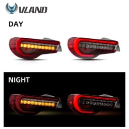 VLAND Tail Lights Assembly For Toyota 86 2012-UP Tail Lamp For Subaru BRZ/Scion FRS 2012-2019 With Moving Turn Signal Light