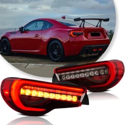 VLAND Tail Lights Assembly For Toyota 86 2012-UP Tail Lamp For Subaru BRZ/Scion FRS 2012-2019 With Moving Turn Signal Light