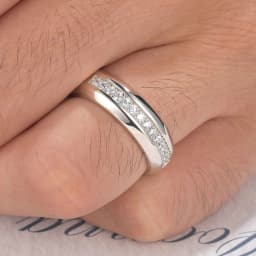 Newshe Men's 925 Sterling Silver Wedding Rings Brilliant AAAAA Grade Cubic Zircon Luxury Fine Jewelry Band