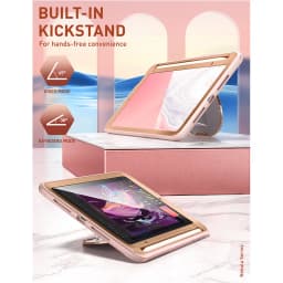 For iPad Mini 7 / Mini 6 Case (2024/2021) Clayco Nebula Full Body Heavy Duty Protective Case with Built-in Screen Protector Pen