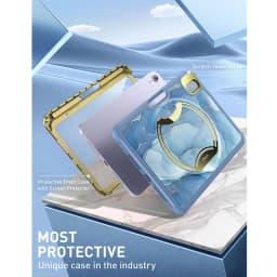 For iPad Mini 7 / Mini 6 Case (2024/2021) Clayco Nebula Full Body Heavy Duty Protective Case with Built-in Screen Protector Pen