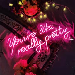 60cm Neon Sign Large Neon LED Sign You Are Like Really Pretty Neon Light Sign Custom Room Decor Wall Art Girl Bedroom Decor pink