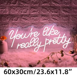 60cm Neon Sign Large Neon LED Sign You Are Like Really Pretty Neon Light Sign Custom Room Decor Wall Art Girl Bedroom Decor pink