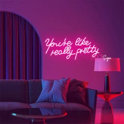 60cm Neon Sign Large Neon LED Sign You Are Like Really Pretty Neon Light Sign Custom Room Decor Wall Art Girl Bedroom Decor pink