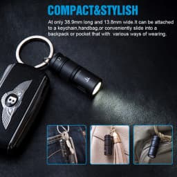 Trustfire Mini2 Mini Edc Flashlight Usb Rechargeable 220 Lumens Kechain 2 Switch Modes With Indicator Led Flash Light Torch Lamp