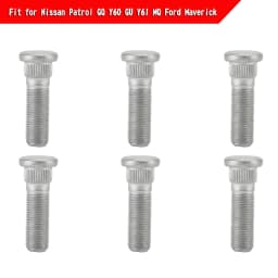 Areyourshop 6pcs Front Wheel Stud Kit Fit For Nissan Patrol GQ Y60 GU Y61 MQ For Ford Maverick 40222C6000 Car Auto Parts