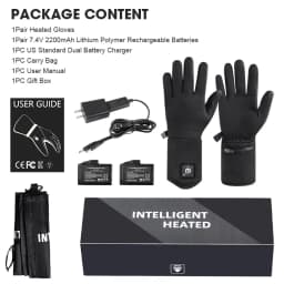 Savior Heat Electric Heated Glove Liners for Men Women Rechargeable Battery Heating Riding Ski Snowboarding Cycling Thin Gloves