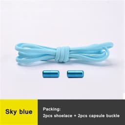 No Tie Shoelaces Semicircle Elastic Shoe Laces Kids and Adult Metal Lock Sneakers Shoelace Boot Lazy Laces Shoe Strings