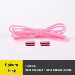 No Tie Shoelaces Semicircle Elastic Shoe Laces Kids and Adult Metal Lock Sneakers Shoelace Boot Lazy Laces Shoe Strings