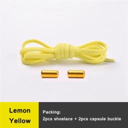 No Tie Shoelaces Semicircle Elastic Shoe Laces Kids and Adult Metal Lock Sneakers Shoelace Boot Lazy Laces Shoe Strings