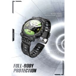 I-BLASON For Samsung Galaxy Watch 6/5/4 Case 44mm Rugged Durable TPU Watch Band with 2-Pack Tempered Glass Screen Protector
