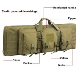 LQARMY 81 97 106 122cm Tactical Gun Bag Double Rifle Case Molle Rifle Bag Sniper Airsoft Gun Case Backpack Hunting Gun Holster