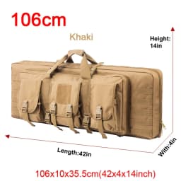LQARMY 81 97 106 122cm Tactical Gun Bag Double Rifle Case Molle Rifle Bag Sniper Airsoft Gun Case Backpack Hunting Gun Holster