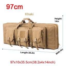 LQARMY 81 97 106 122cm Tactical Gun Bag Double Rifle Case Molle Rifle Bag Sniper Airsoft Gun Case Backpack Hunting Gun Holster