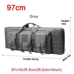 LQARMY 81 97 106 122cm Tactical Gun Bag Double Rifle Case Molle Rifle Bag Sniper Airsoft Gun Case Backpack Hunting Gun Holster