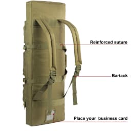 LQARMY 81 97 106 122cm Tactical Gun Bag Double Rifle Case Molle Rifle Bag Sniper Airsoft Gun Case Backpack Hunting Gun Holster