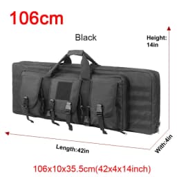 LQARMY 81 97 106 122cm Tactical Gun Bag Double Rifle Case Molle Rifle Bag Sniper Airsoft Gun Case Backpack Hunting Gun Holster