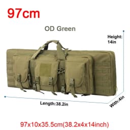 LQARMY 81 97 106 122cm Tactical Gun Bag Double Rifle Case Molle Rifle Bag Sniper Airsoft Gun Case Backpack Hunting Gun Holster