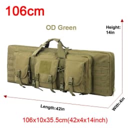 LQARMY 81 97 106 122cm Tactical Gun Bag Double Rifle Case Molle Rifle Bag Sniper Airsoft Gun Case Backpack Hunting Gun Holster