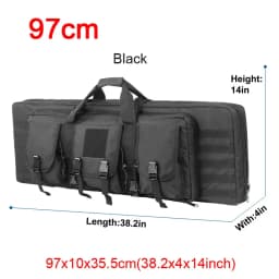 LQARMY 81 97 106 122cm Tactical Gun Bag Double Rifle Case Molle Rifle Bag Sniper Airsoft Gun Case Backpack Hunting Gun Holster