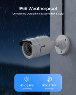 ZOSI HD 1080P 2MP H.265 4-in-1 CCTV Video Home Security IR Night Vision Weatherproof Bullet Camera for Surveillance System