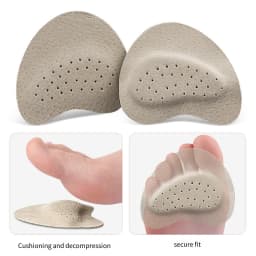 Heels Feet Pads Comfortable leather insoles Half Insoles Women Shoes Pads Foot Care Products Sandals Forefoot Non-slip Cushion